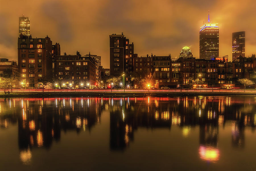One Boston Night Photograph by Sylvia J Zarco