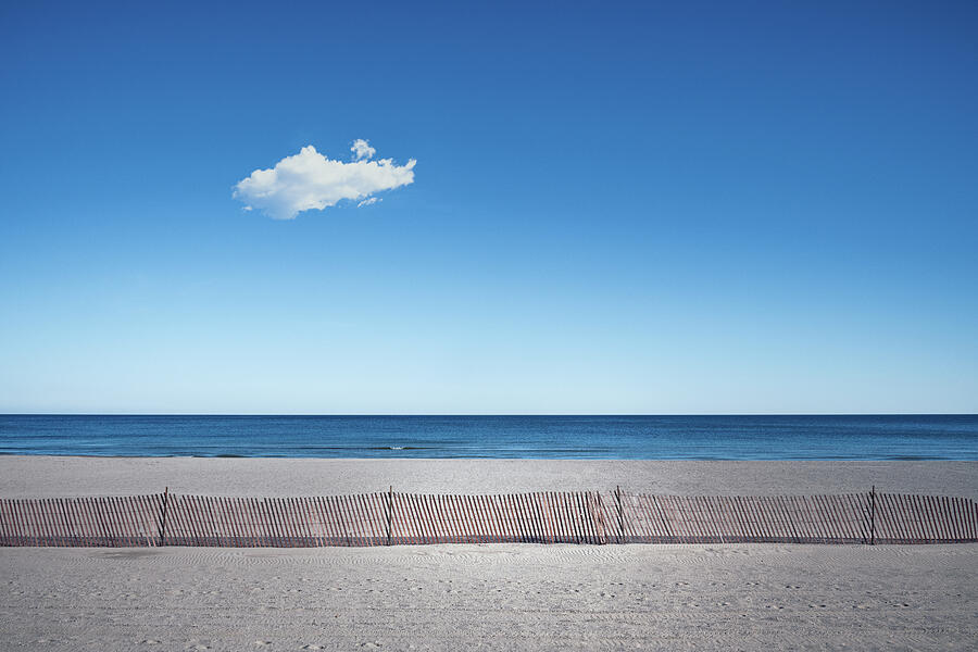 One Cloud And The Beach Photograph