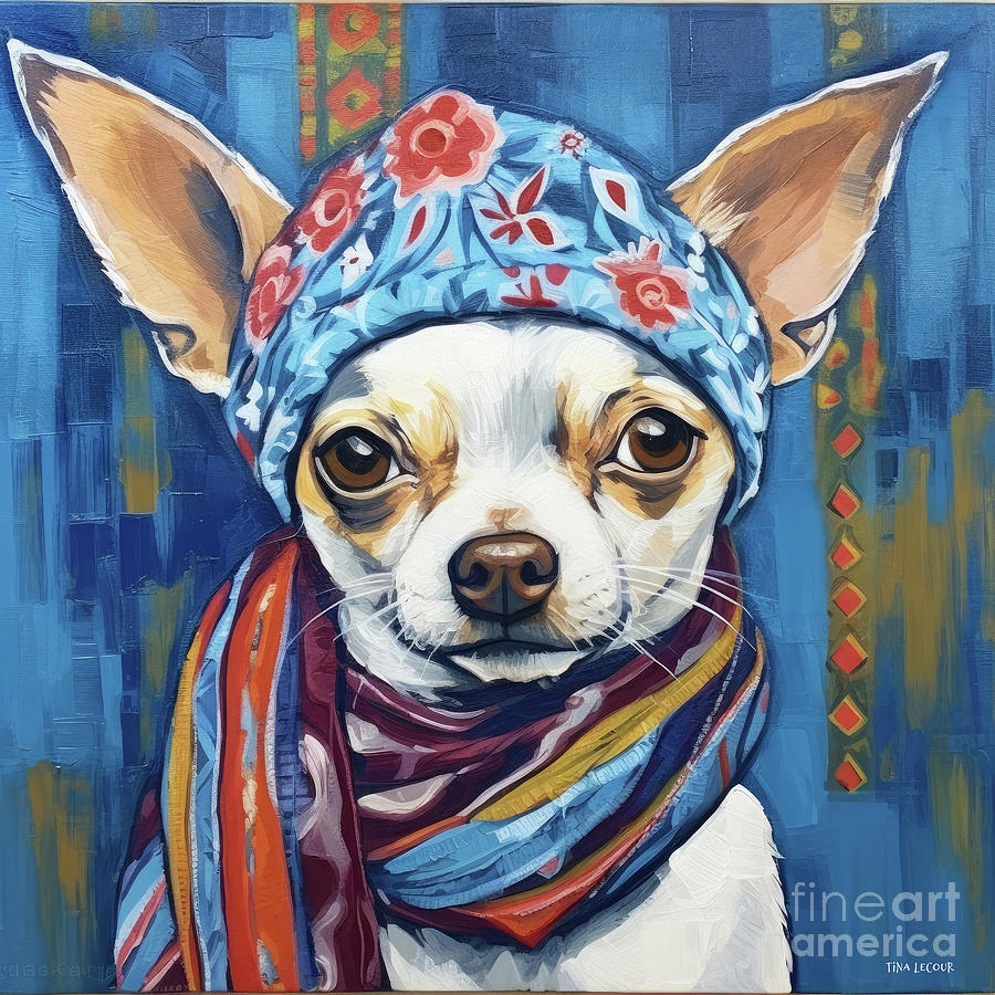 One Cool Chihuahua Painting by Tina LeCour