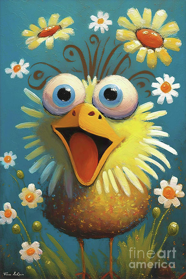 One Crazy Chick Painting by Tina LeCour