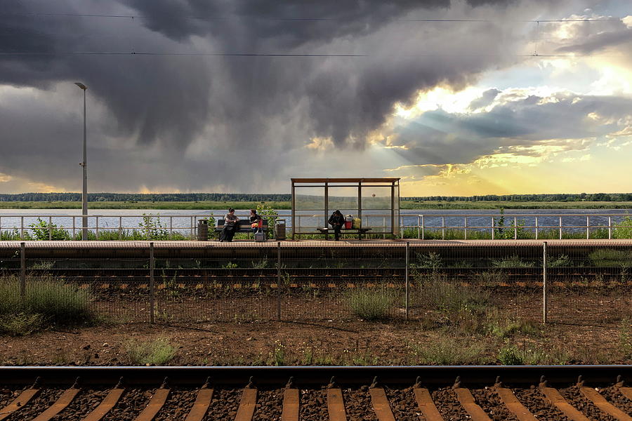 One Day Of Railway Station Life Jurmala Photograph by Aleksandrs Drozdovs