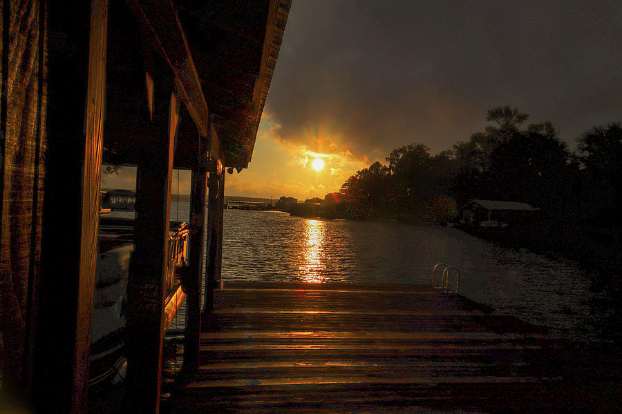 One Dock Scorcher Sunrise Photograph by Ed Williams