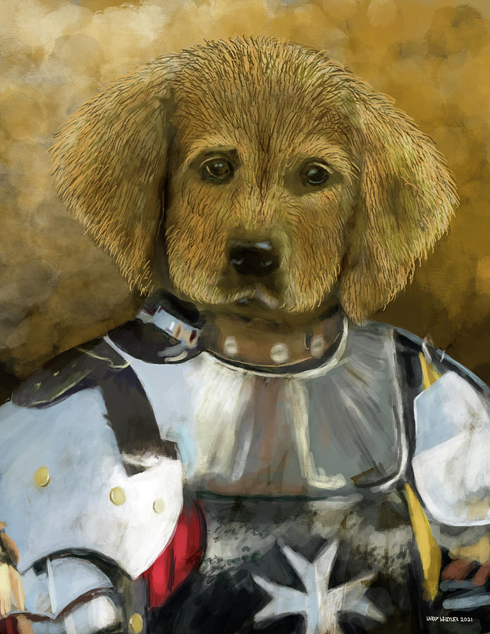 One Dog Knight Digital Art by Larry Whitler