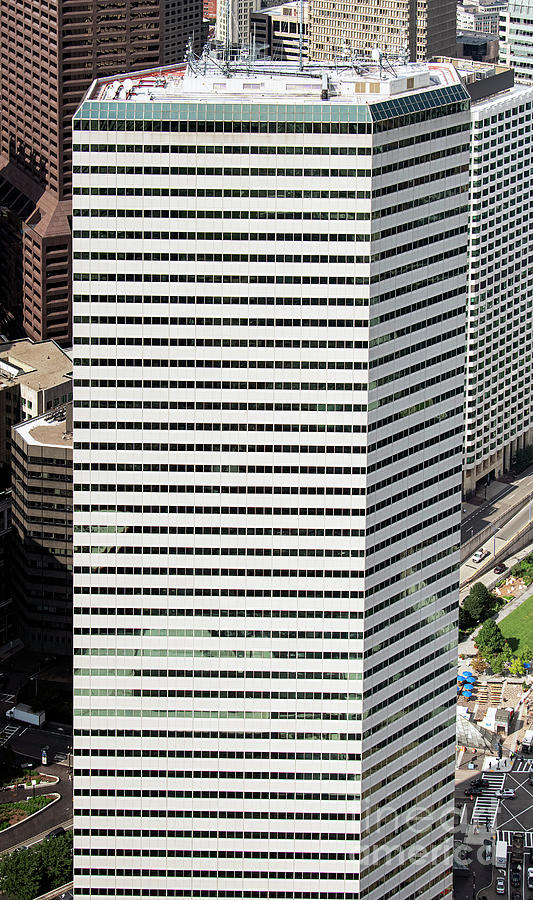 One Financial Center Building in Boston Aerial Photograph by David Oppenheimer