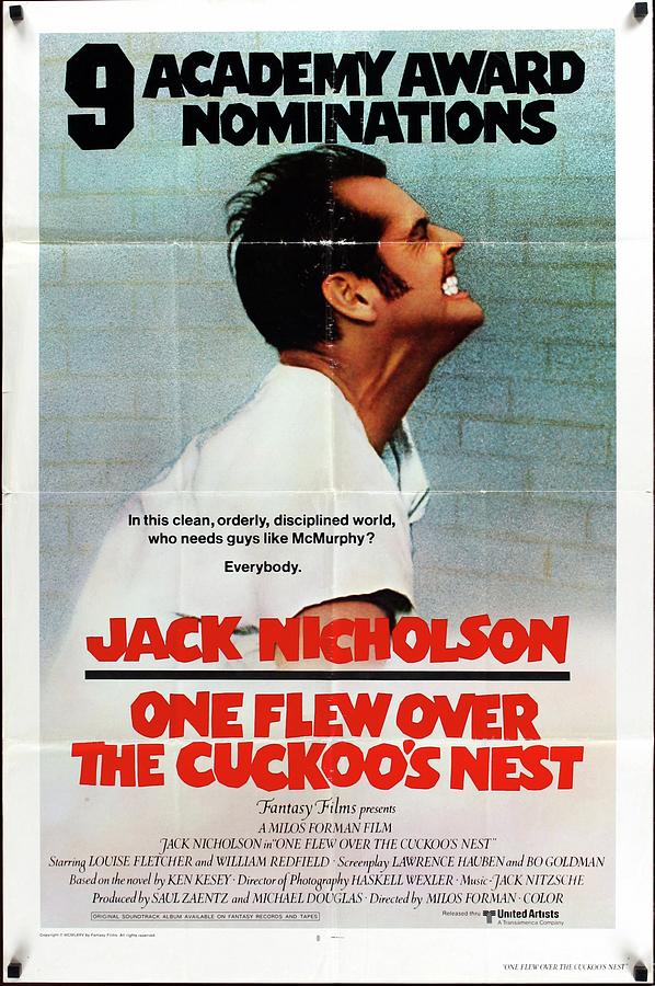 One Flew Over the Cuckoo's Nest movie poster Digital Art by Leone Letter - Fine Art America