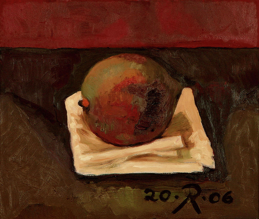 One Fruit Painting by Raimonda Jatkeviciute-Kasparaviciene One Fruit Painting by Raimonda Jatkeviciute-Kasparaviciene