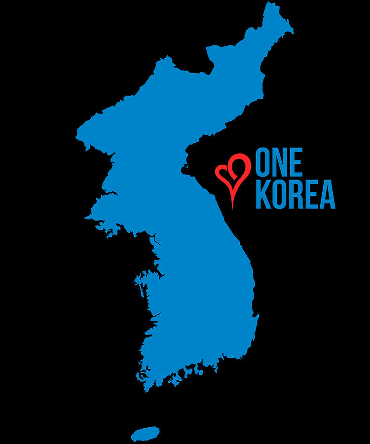 One Korea Love Unification Flag Digital Art by Flippin Sweet Gear