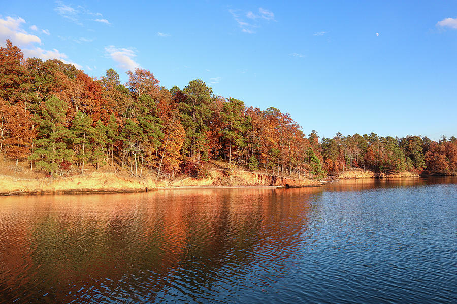 One Lake Sinclair Autumn Stretch Photograph by Ed Williams