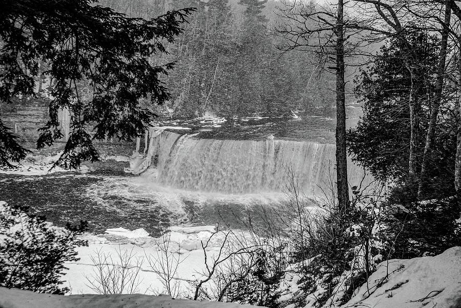 One Last Look at Tahquamenon in Black and White Photograph by Deb Beausoleil