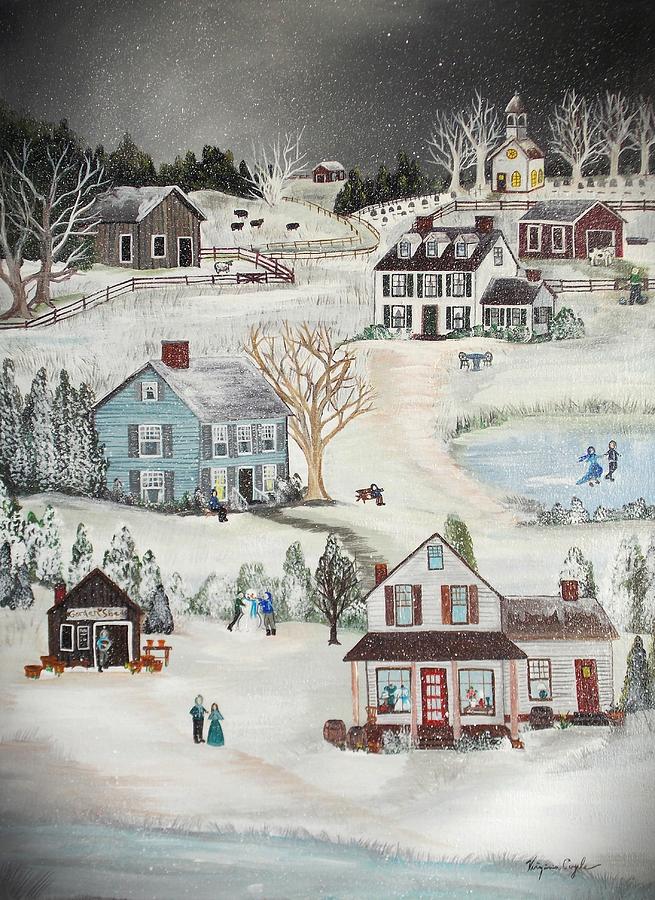One Last Snow Before Spring Painting by Virginia Coyle