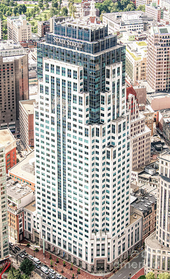 One Lincoln Street Building Aerial in Boston - State Street Fina Photograph by David Oppenheimer