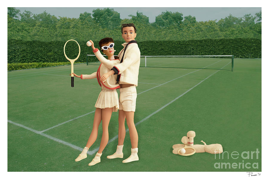 Tennis Digital Art - One Love Brunette by David Parise