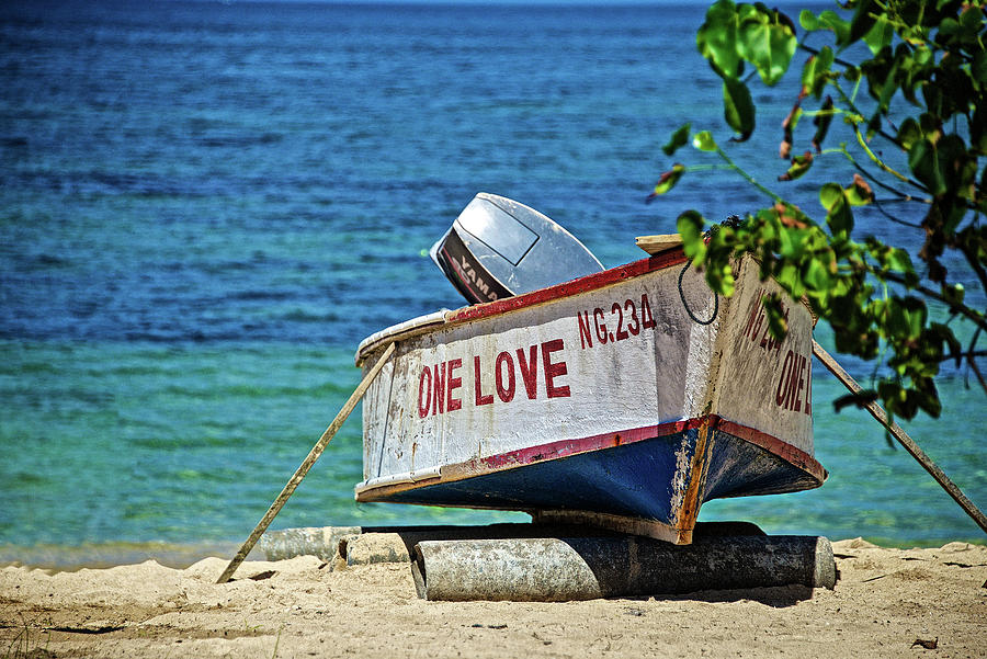 Boat Photograph - One Love by Rawle Jackman