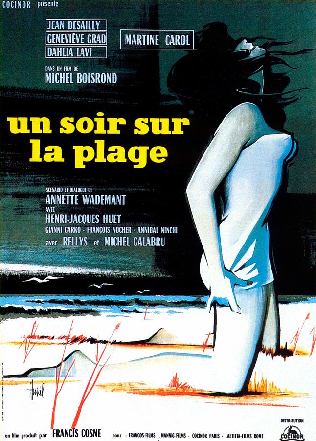 One Night at the Beach, 1961 - art by Clement Hurel Mixed Media by Movie World Posters