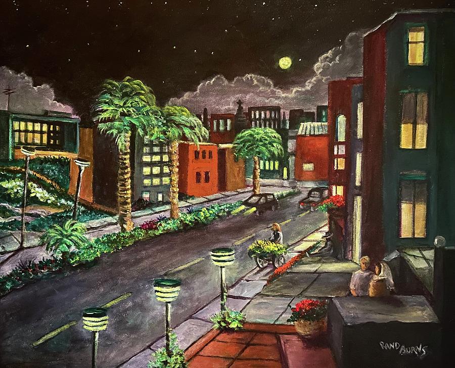 One Night in Puebla Mexico Painting by Rand Burns
