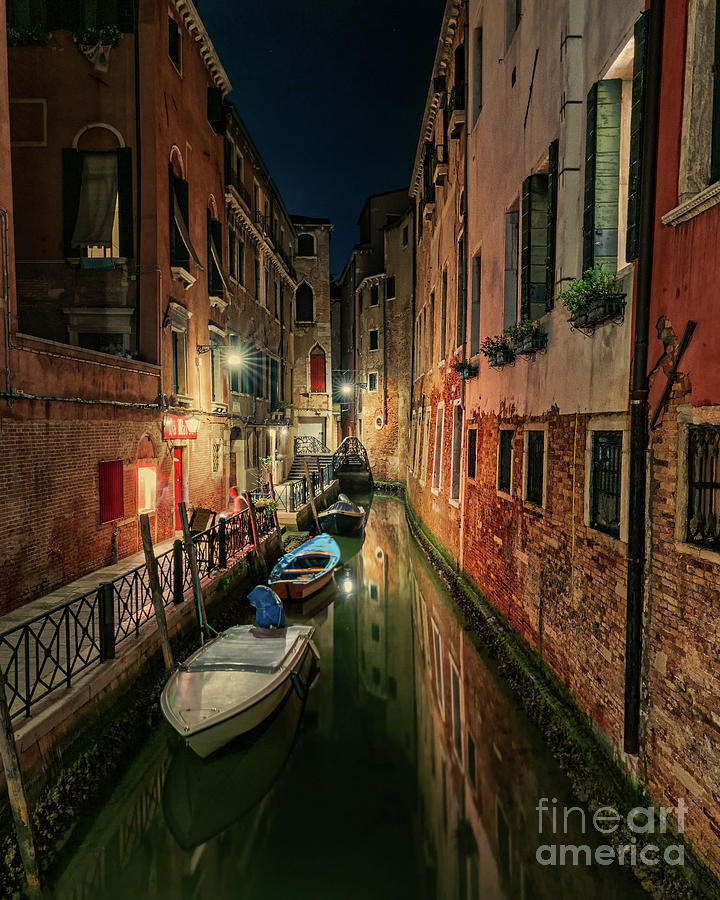 One night in Venice  Photograph by The P
