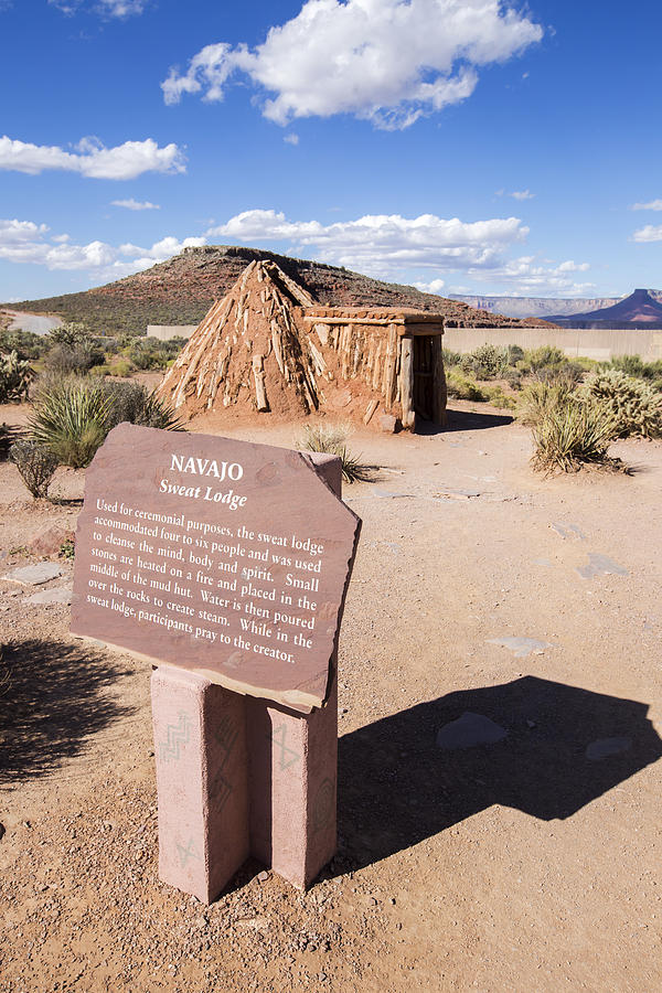 One Of The Traditionally Built Native American Houses That Are Part Of The Village Display At Eagle Point At The West Grand Canyon Photograph by Alanna Dumonceaux / Design Pics