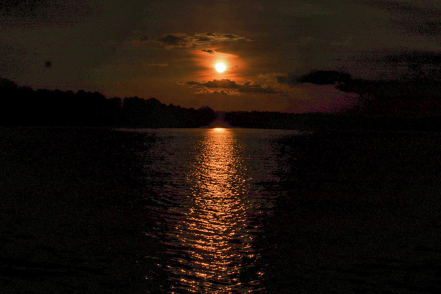 One Orange Sun Evening Photograph by Ed Williams