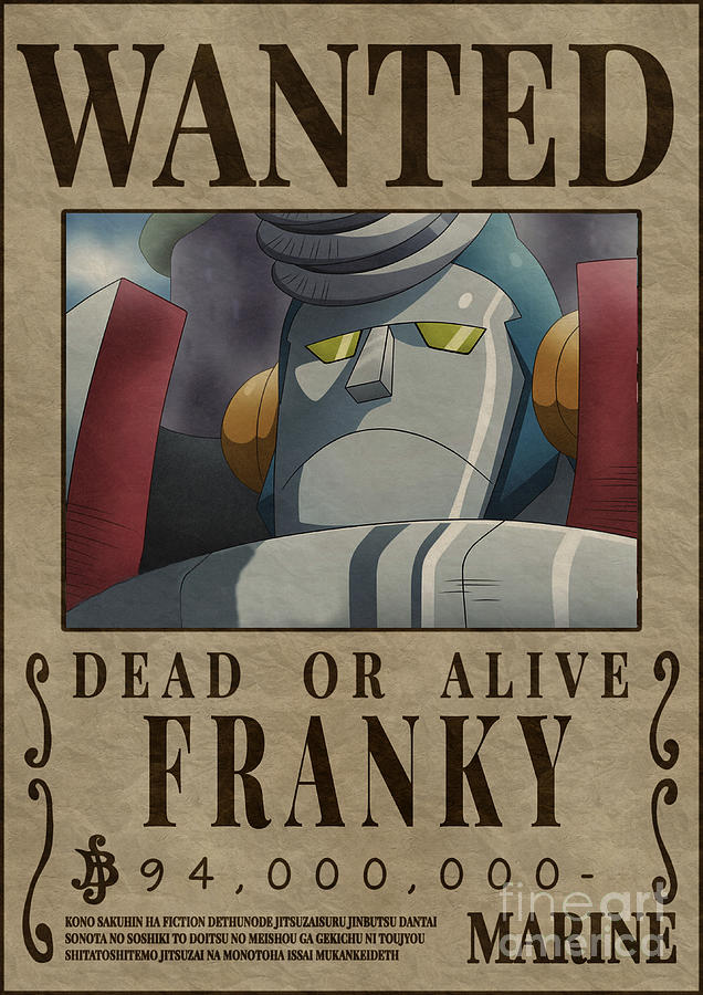 One Piece Franky Bounty Digital Art By Anime One Piece Pixels