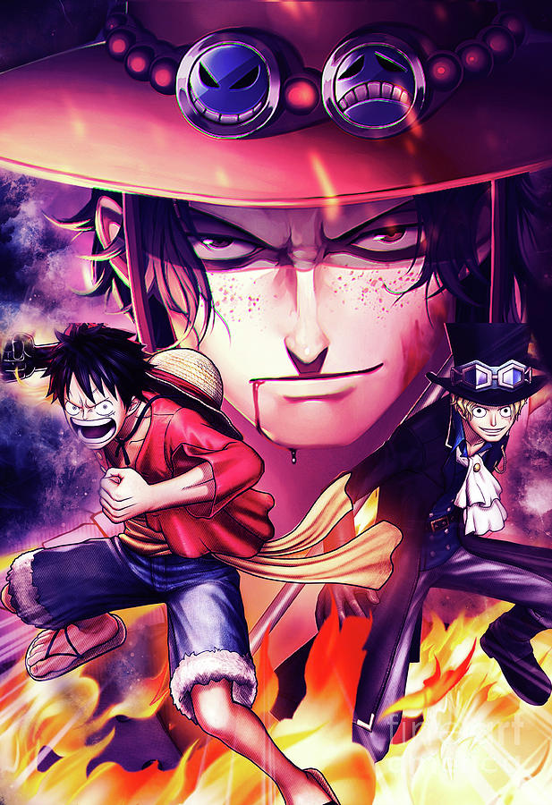 One piece Luffy, Ace and sabo Digital Art by Nhn | Pixels