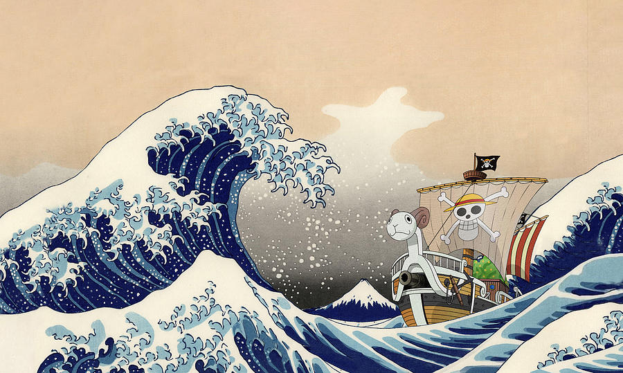 Hokusai Drawing - One piece  by The Gallery