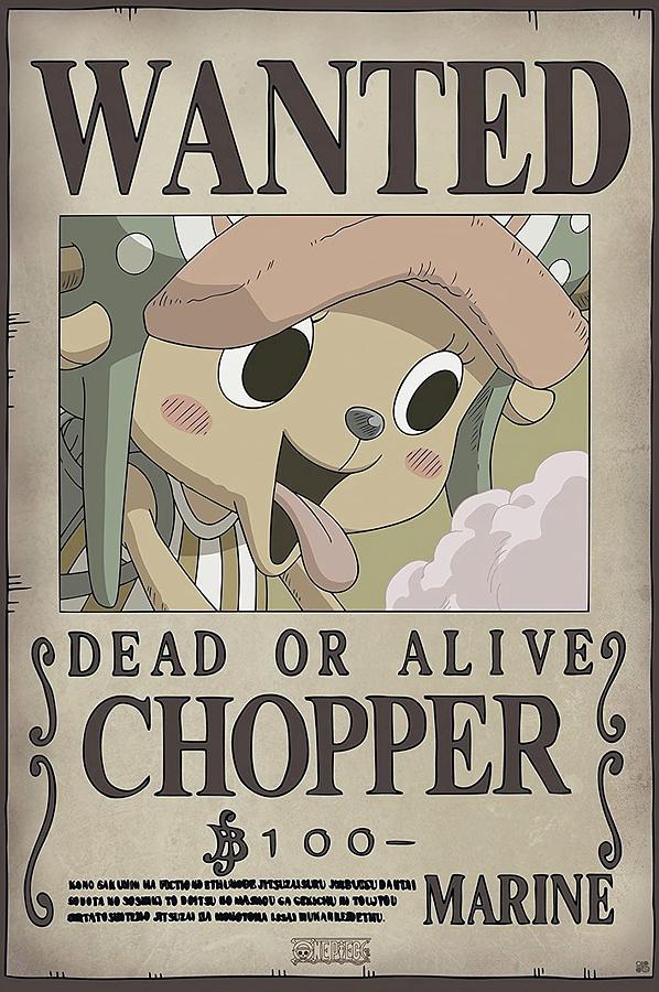 Chopper One Piece Wanted - One Piece - Digital Art, People