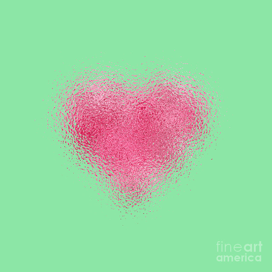 Heart Digital Art - One Pink Heart by Rachel Hannah