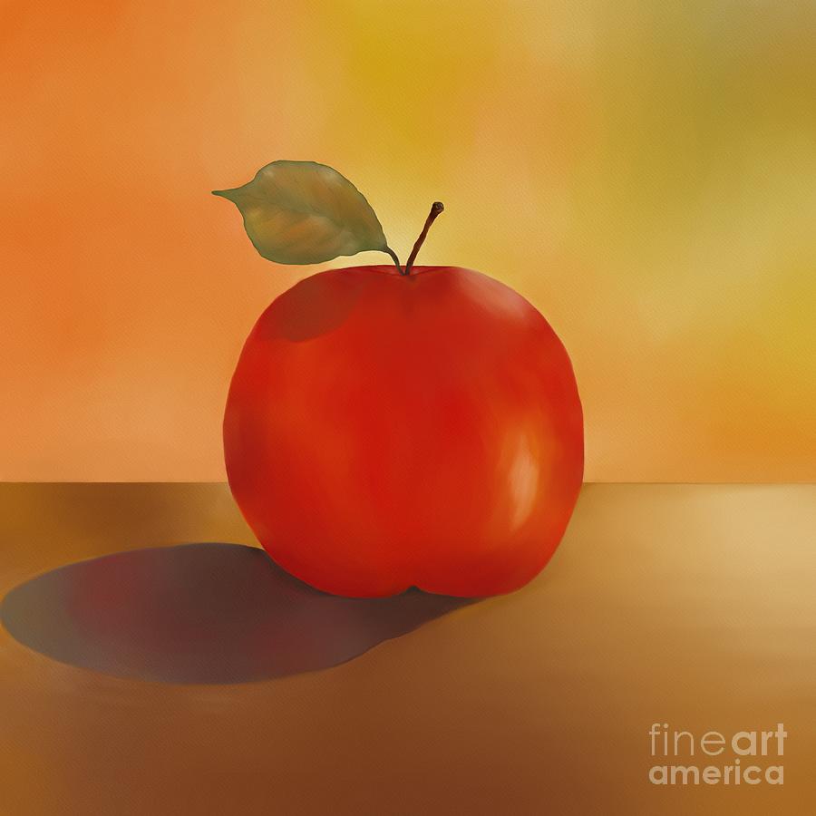 One Red Apple Digital Art by Yvonne Johnstone