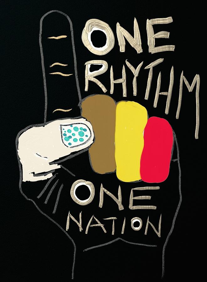 One Rhythm Hand Print Digital Art by Tony Camm