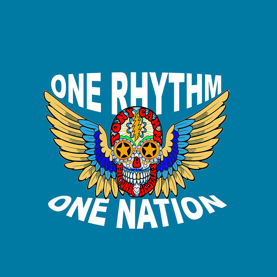 One Rhythm One Nation Aqua Print Digital Art by Tony Camm