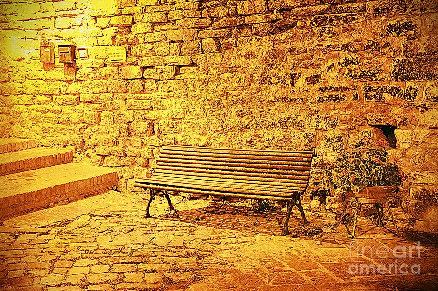 One romantic bench Photograph by Ramona Matei
