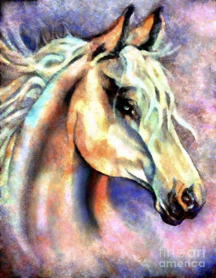 One Spirit Horse  Painting by Janine Riley