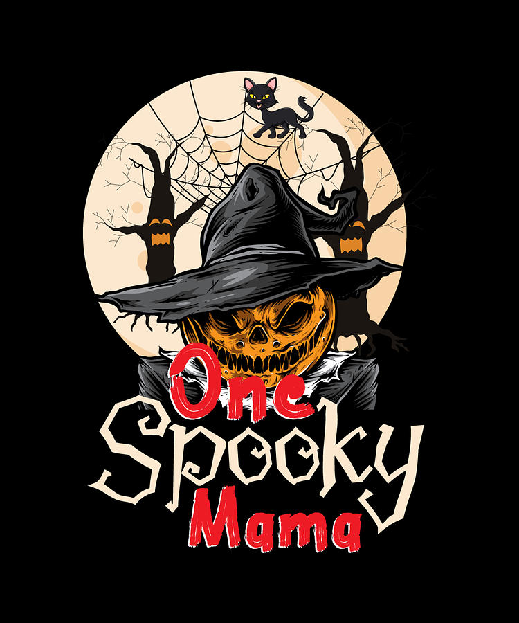 One Spooky Mama Halloween Design Women Digital Art By Licensed Art