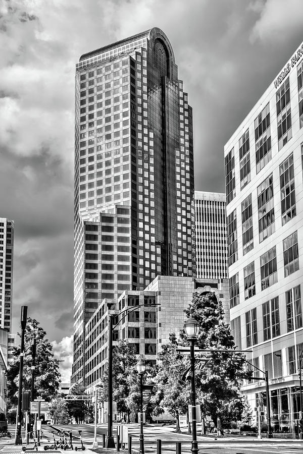 One Wells Fargo Black and White Photograph by Sharon Popek