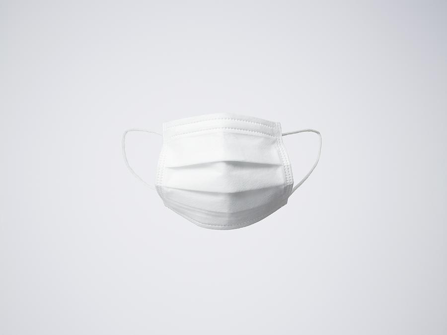 One white surgical mask Photograph by Doable