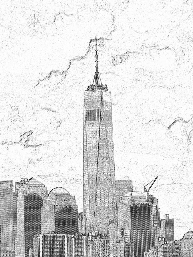 One World Observatory sketch Photograph by Kenneth Summers - Fine Art ...