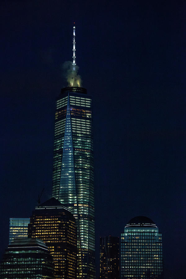 One World Trade Center at Night Photograph by Mary Brown