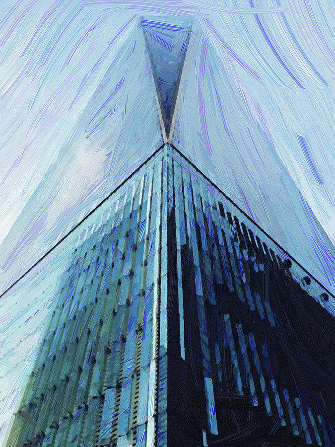 One World Trade Center, Nyc Skyline, New York, United States - Abstract Oil Painting By Ahmet Asar Digital Art