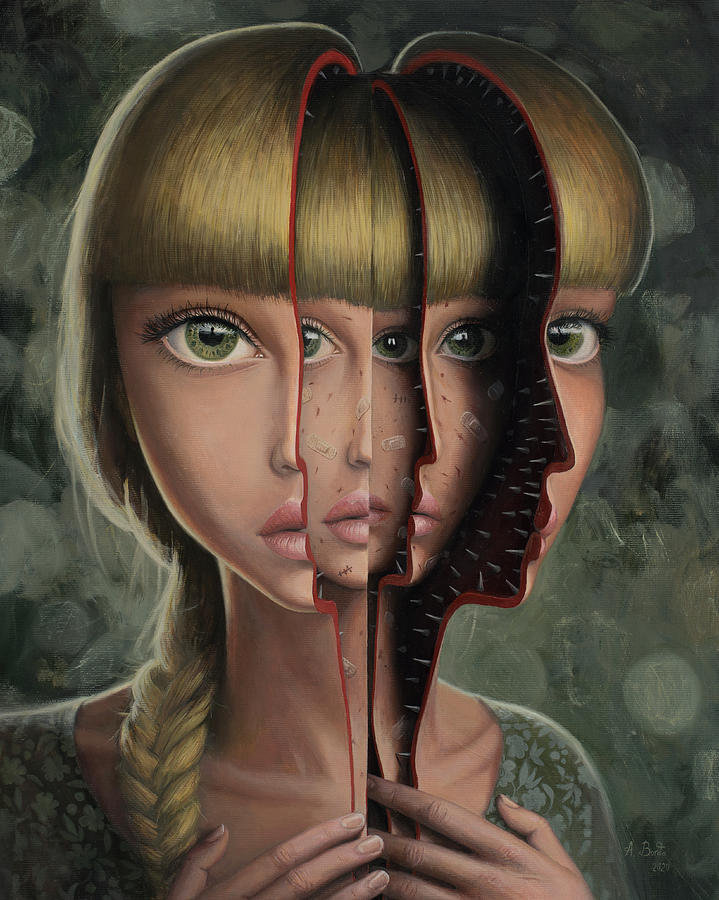 Oneday Ill open myself Painting by Adrian Borda