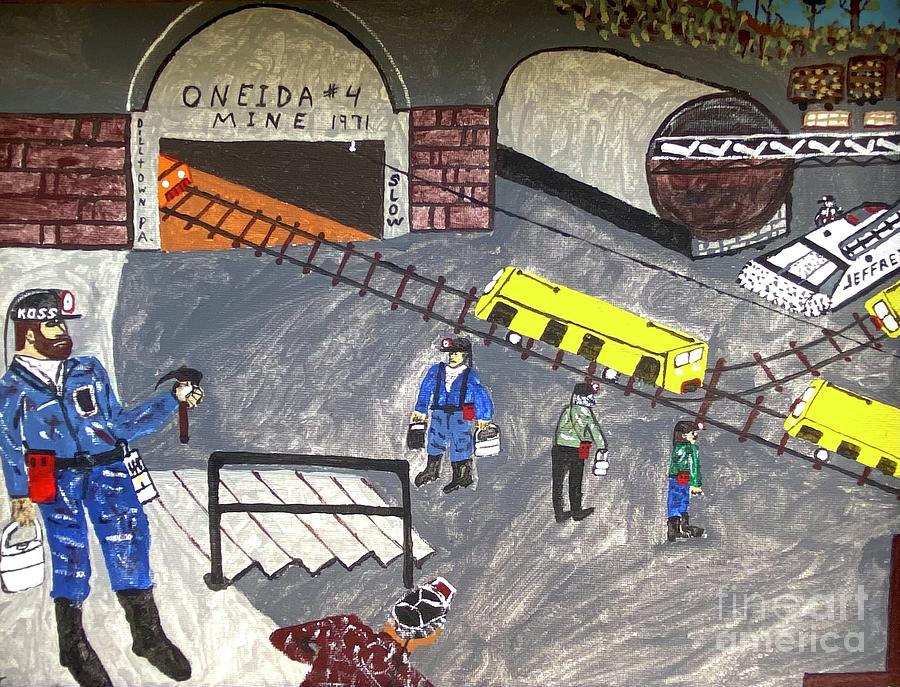 Onieda Coal Mine hand painted by Jeffrey Koss Painting by Jeffrey Koss