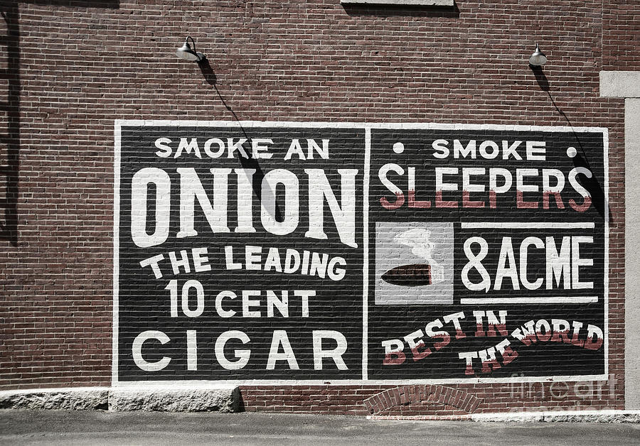Onion Cigar Sign Photograph by Alana Ranney