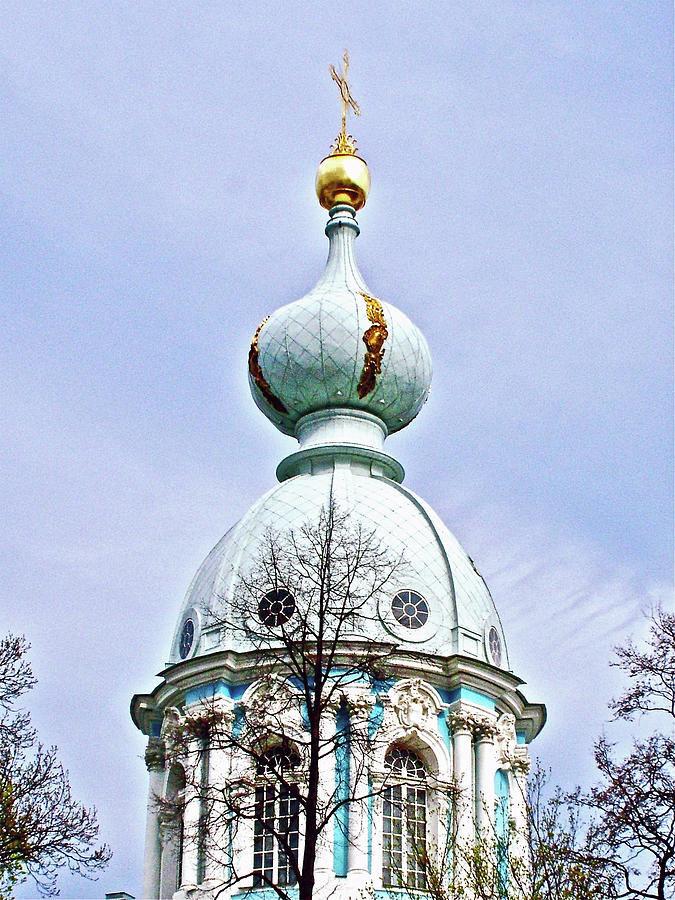 Onion Dome on Smolny Cathedral in St. Petersburg, Russia Photograph by ...