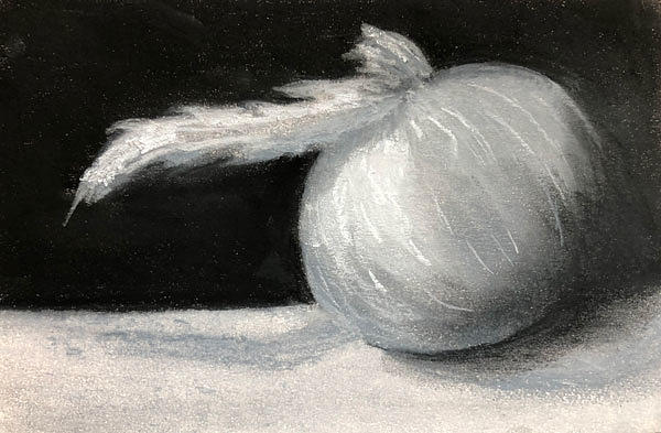 Onion Value Study Painting by Nancy Goldman