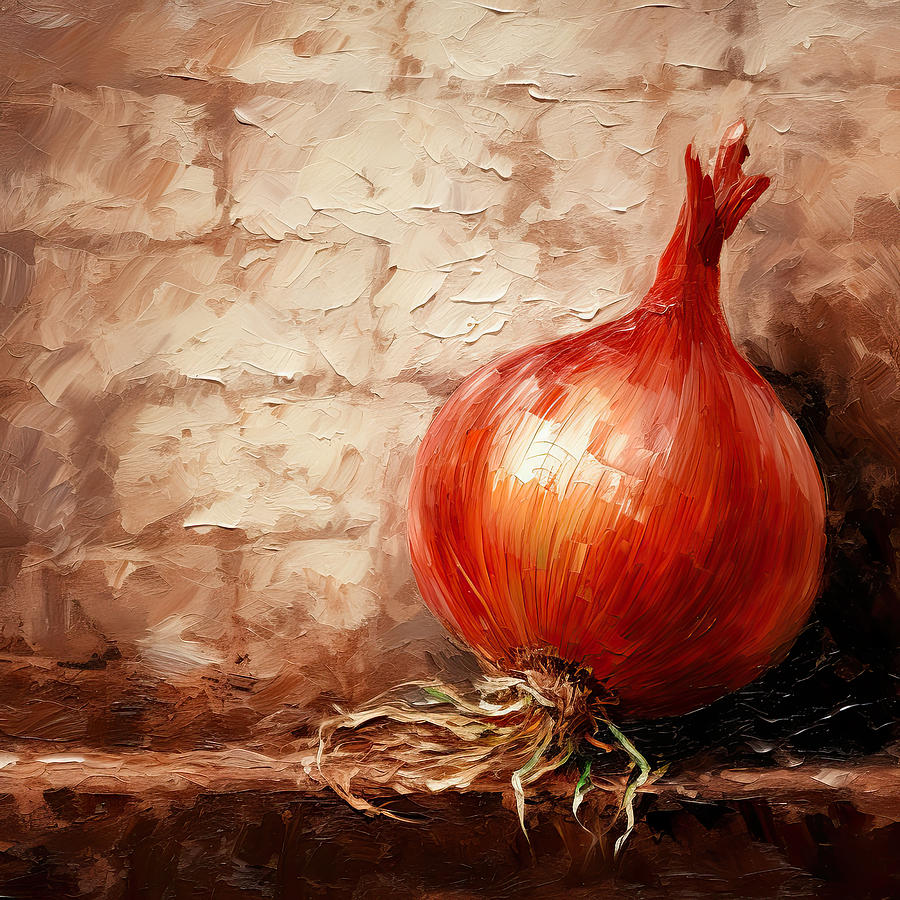 Onion Digital Art - Onions Kitchen Art by Lourry Legarde