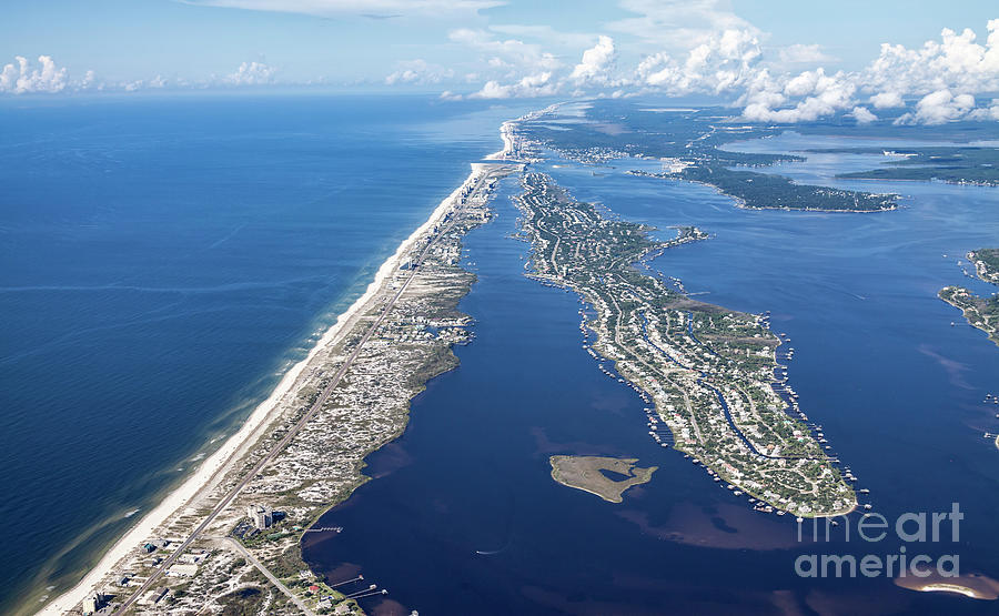 Ono Island East to West Photograph by Gulf Coast Aerials -