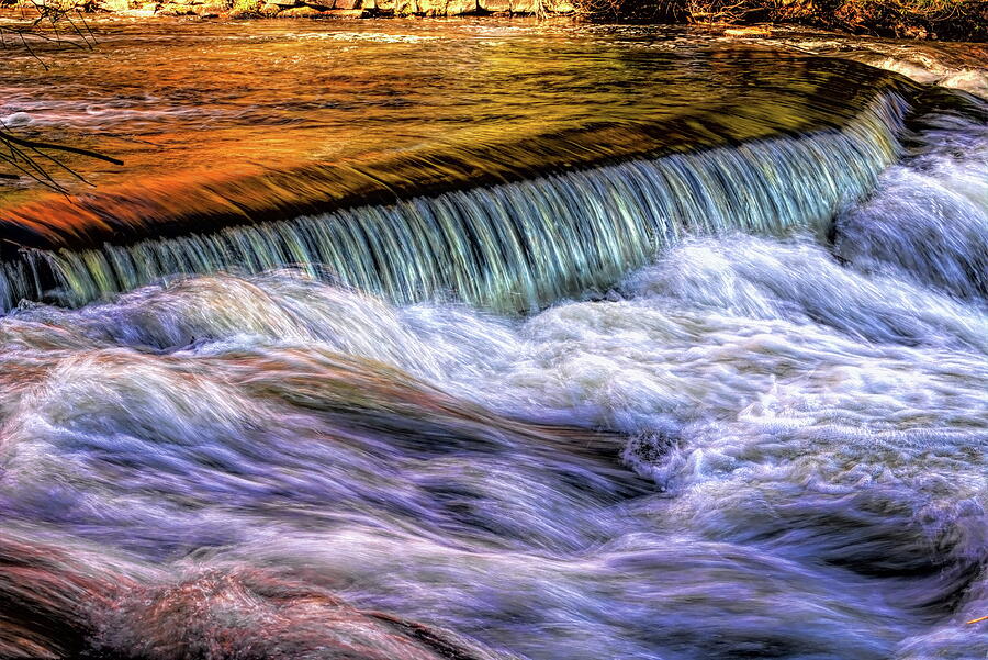 Ontonagon River Gentle Falls Autumn Reflection Photograph by Dale Kauzlaric
