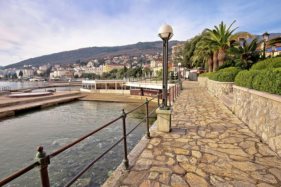 Opatija. Lungomare seafront walkway in Opatija Riviera view Photograph by Brch Photography