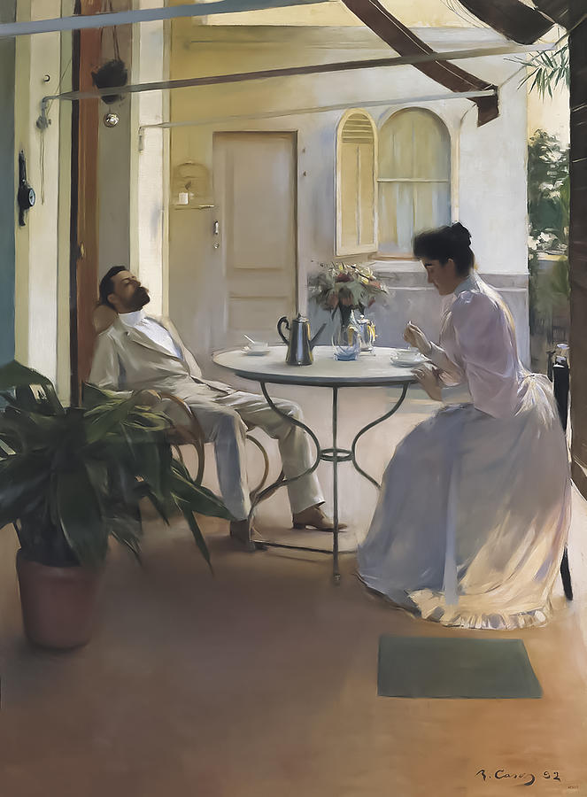 Abstract Painting - Open Air Interior by Ramon Casas