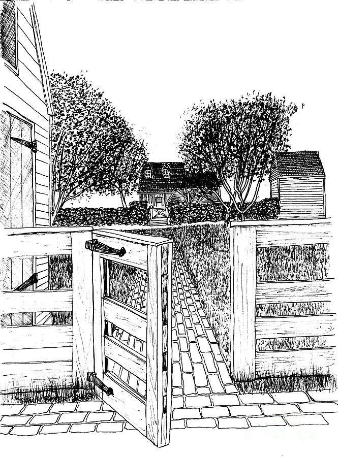 open gate drawing
