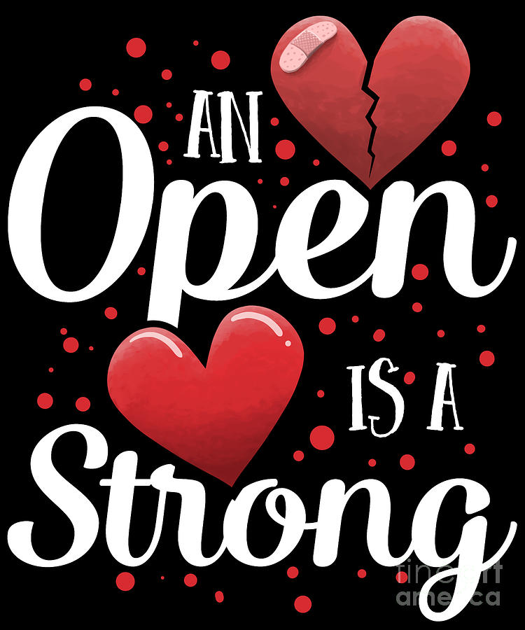 Open Heart Is Strong Chd Awareness Heart Bypass Surgery Hospital Present Red Congenital Disease 2115